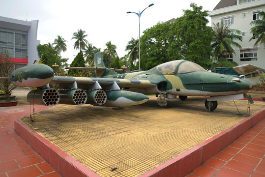 DA NANG, VIETNAM - JANUARY 06, 201: Cessna A-37 Dragonfly - the american trophy attack plane 