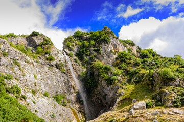Waterfalls of Tzoumerka. One of two picturesque waterfalls in the mountains of a national park in eastern Tzoumerka, in the vicinity of the village of Kriopigi. Greece
