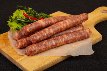 Pork sausages for grill