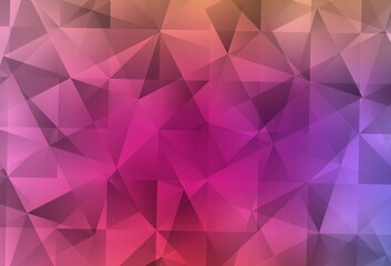 Light Pink, Red vector abstract polygonal pattern.