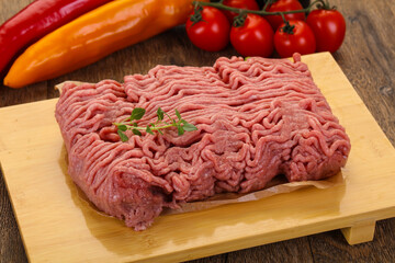 Raw turkey minced meat