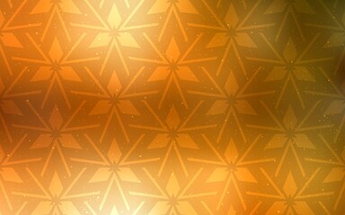 Light Orange vector background with triangles. Glitter abstract illustration with triangular shapes. Template for wallpapers.
