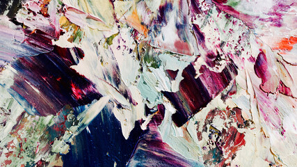 Colorful abstract background wallpaper. Modern motif visual art.  Mixtures of oil paint. Trendy...