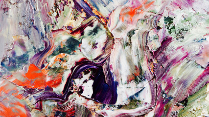 Colorful abstract background wallpaper. Modern motif visual art.  Mixtures of oil paint. Trendy...