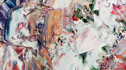 Colorful abstract background wallpaper. Modern motif visual art.  Mixtures of oil paint. Trendy...