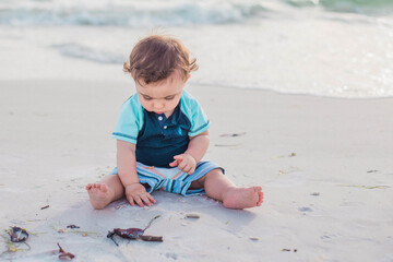 family on the beach 