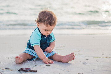 family on the beach 