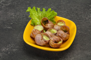 French cuisine - Escargot with sauce