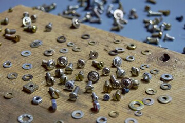 water drops on a blue background