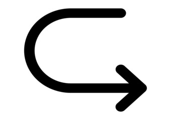 Redo Arrow Icon, Redo ArrowIcon pictogram, Redo Arrow Icon Vector illustration, isolated backward arrow icon