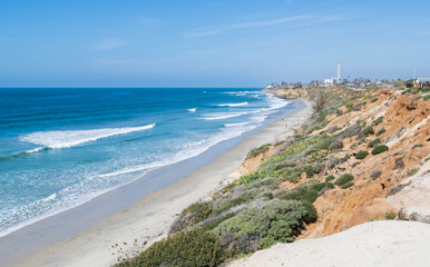 Gorgeous beach background, Pacific Ocean california