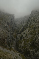 The dramatic landscape of the Picos de Europa mountains in Cantabria and Castile and Le&oacute;n in Spain
