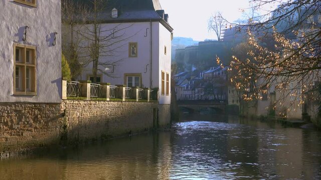 Lower Town, Grund and Alzette River, Luxembourg City, Grand Duchy of Luxembourg