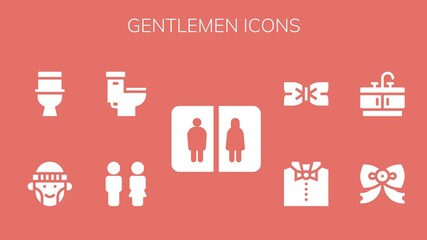 gentlemen icon set