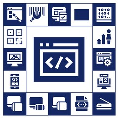 coding icon set