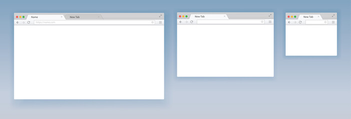 Fototapeta na wymiar Browser interface. Window concept internet browser. Mockup browser screen design.