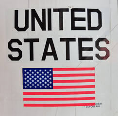 American flag with the words 