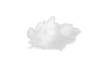 Obraz premium Single Nature white cloud isolate on white background. Cutout cloud element design for multi purpose use.