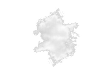 Single Nature white cloud isolate on white background. Cutout cloud element design for multi purpose use.