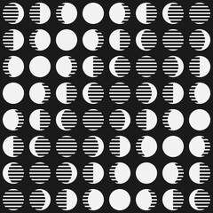 Seamless geometric pattern with Moon phases - 368092314
