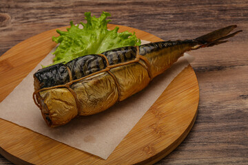 Smoked tasty mackerel fish snack