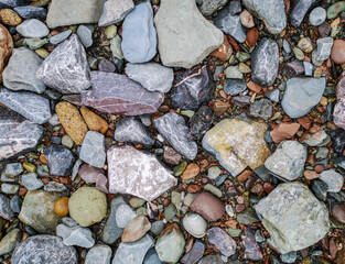 Background of multiple colorful rocks