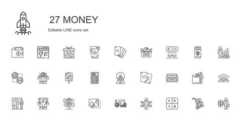 money icons set