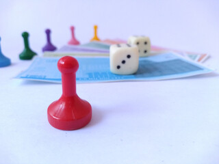 Board game on white background