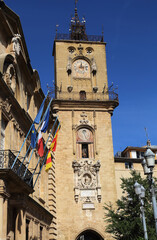 Tower of the old city hall of Aix-en-Provence, France