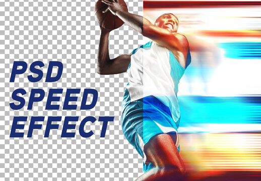 Photo Speed poster Effect Mockup