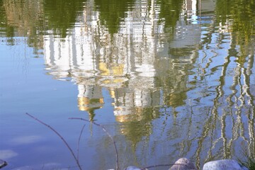 The domes reflected in the water...