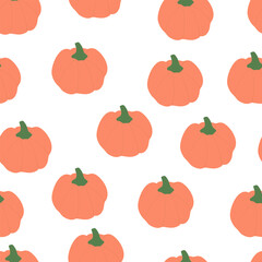 halloween pattern seamless of flat pumpkin. pumpkin shape for thanks giving. For t-shirt print, icon, fabric, label, banner.