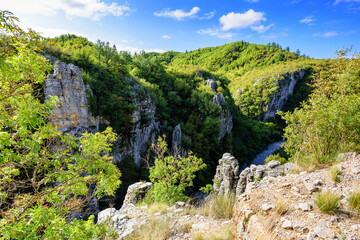 The nature of the Zagori region of Greece, mountains, hills, gorges and geological formations called 