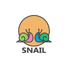 Snail logo vector template icon design