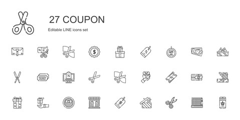 coupon icons set