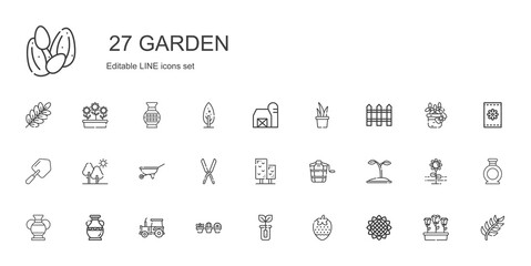 garden icons set