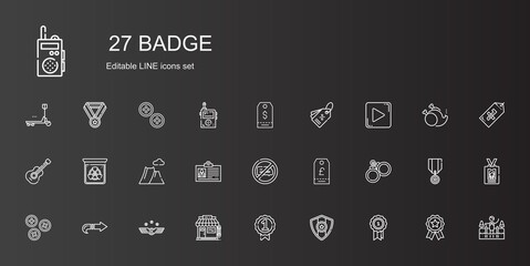 badge icons set