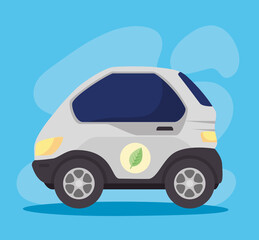 environmentally friendly concept, electric car vector illustration design