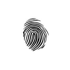 Finger print vector icon illustration isolated on white background
