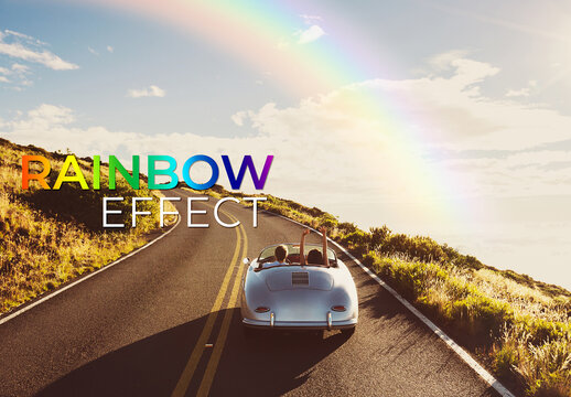 Rainbow Effect Mockup