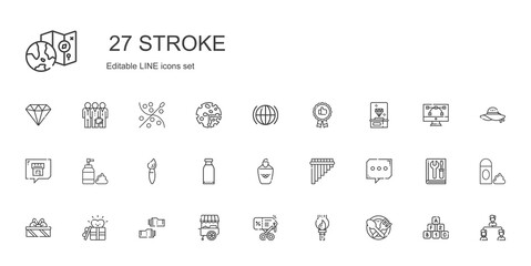 stroke icons set