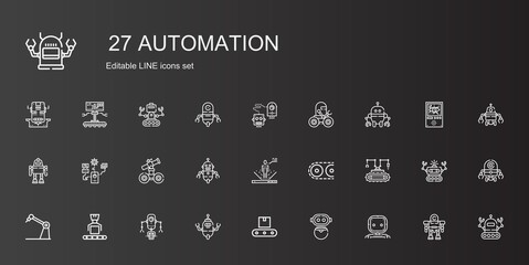 automation icons set