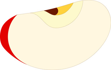 Apple slice without background