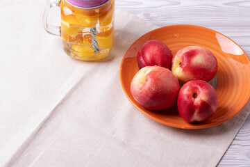 fresh ripe peaches