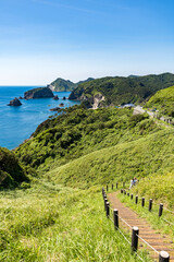 晴れた日の伊豆の太平洋と島