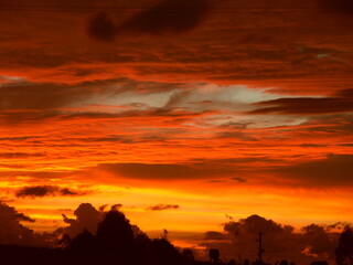 vibrant sunset shilotette