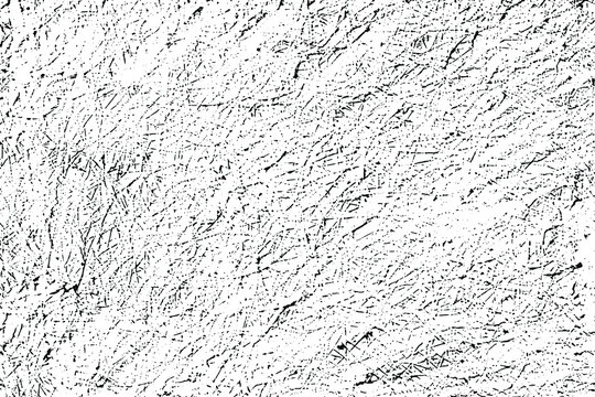 Grunge Texture Drawn With A Simple Pencil With Grainy, Scribbled, Careless. Monochrome Abstract Background. Vector Illustration. Overlay Template.