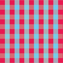 Pink and blue checks pattern.