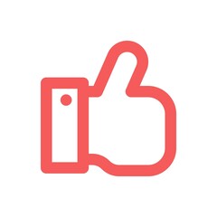 Flat like icon. Thumb up icon for social media concept.