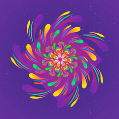 Violet Spiral Flower